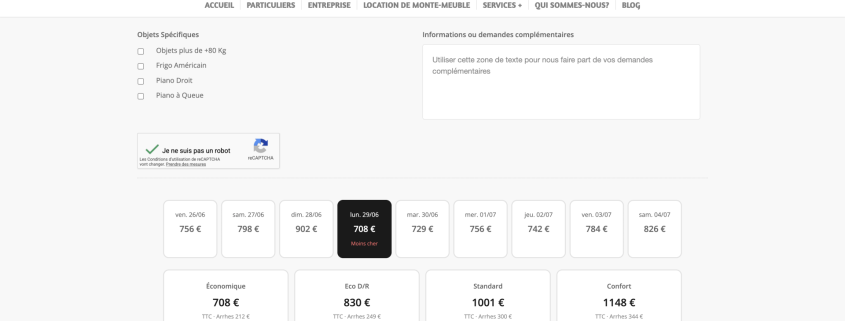 Quel est le coût du déménagement?